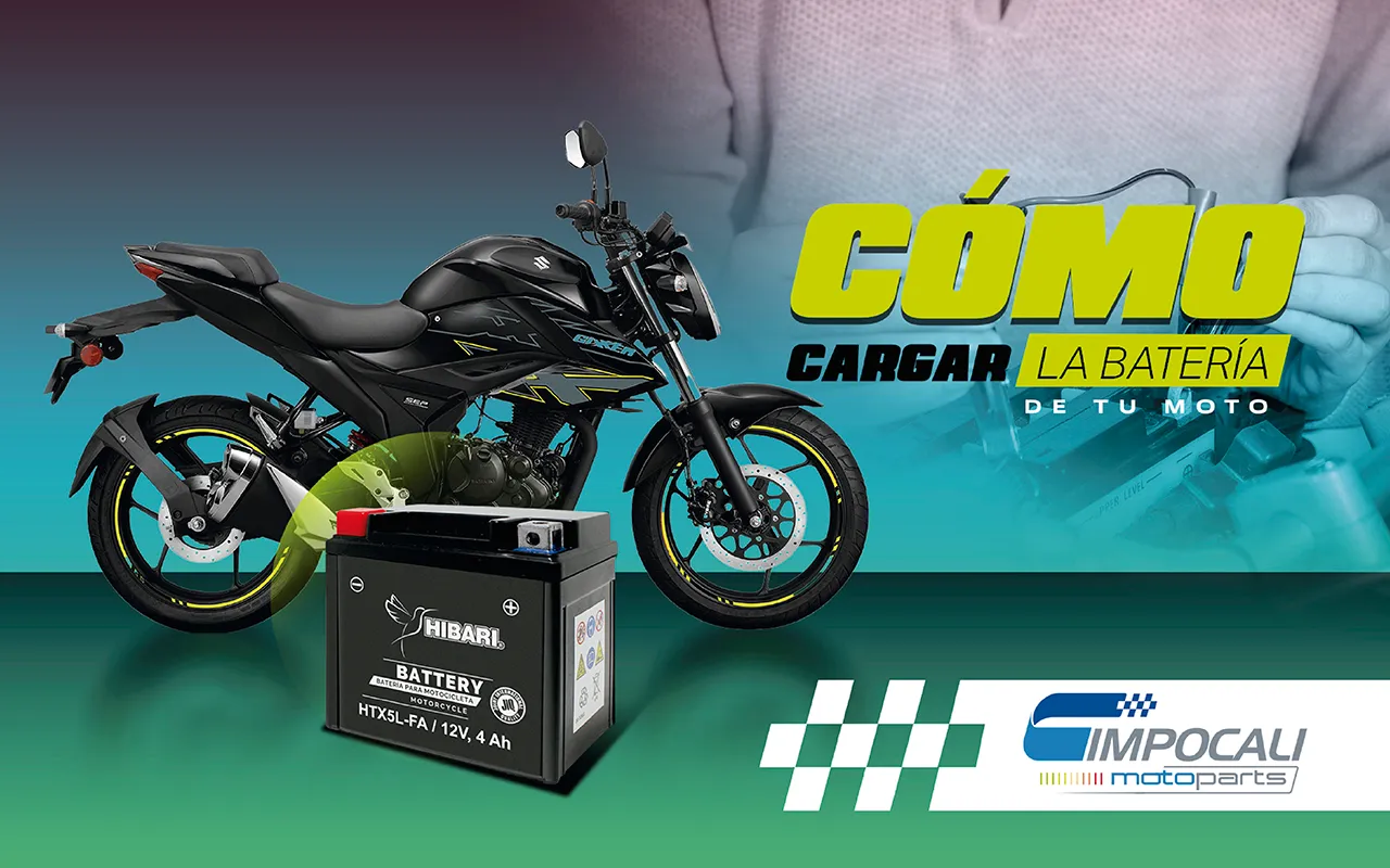 Cómo cargar la batería de una moto: 5 pasos | Impocali Motoparts